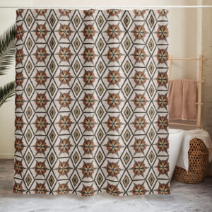 Shower Curtain // Mosaic Bulla Regia Inspired by 2nd Century Roman Empire Tunisia Mosaic