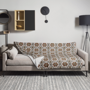 Throw Blanket // Mosaic Bulla Regia Inspired by 2nd Century Roman Empire Tunisia Mosaic