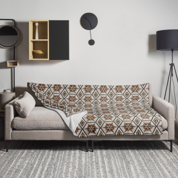 Throw Blanket // Mosaic Bulla Regia Inspired by 2nd Century Roman Empire Tunisia Mosaic