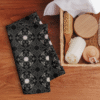 Hand Towel //  Black & White Lotus of Djerba - Image 5