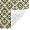Shower Curtain // Mahdia Painted Tile Traditional Tunisia — Green White Yellow - Image 2
