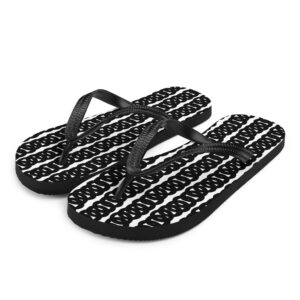 Flip-Flops // Rihanna Tunisian Chain - Black on White