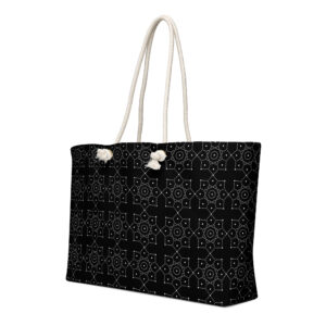 Oversized Weekender Bag // Étoile de Merveille Star of Wonder ( Black and White )