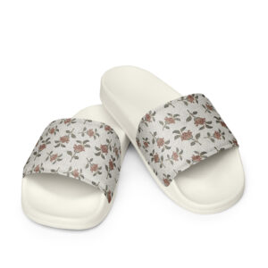 Women's Slides // Walking on Roses White (Mosaic Art from Ancient Rome, Thysdrus, Tunisia)