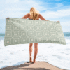 Beach and Bath Towel // Mosaic Floor to Jupiter // Tunisia Rome Oudna ( Sage ) - Image 3