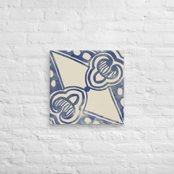 20” Canvas in Sofien // Soft Blue and Cream Star Vintage Tunisian Tile