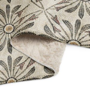 Sherpa Cozy Blanket // Flower in Bloom Roman Mosaic Tunisia