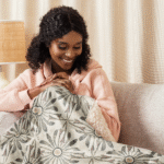 Sherpa Cozy Blanket // Flower in Bloom Roman Mosaic Tunisia - Image 2