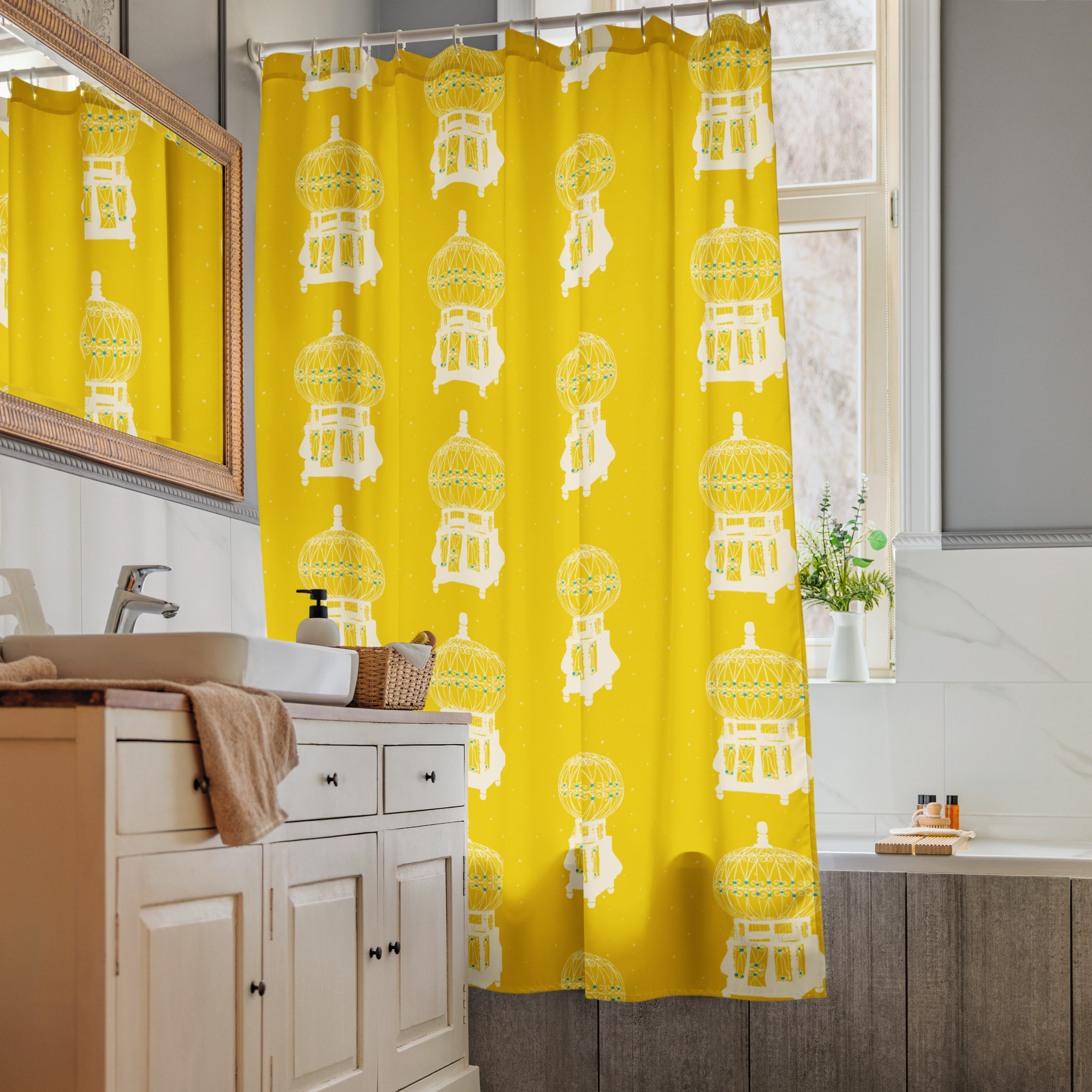 Tunisian Bird Cage Shower Curtain
