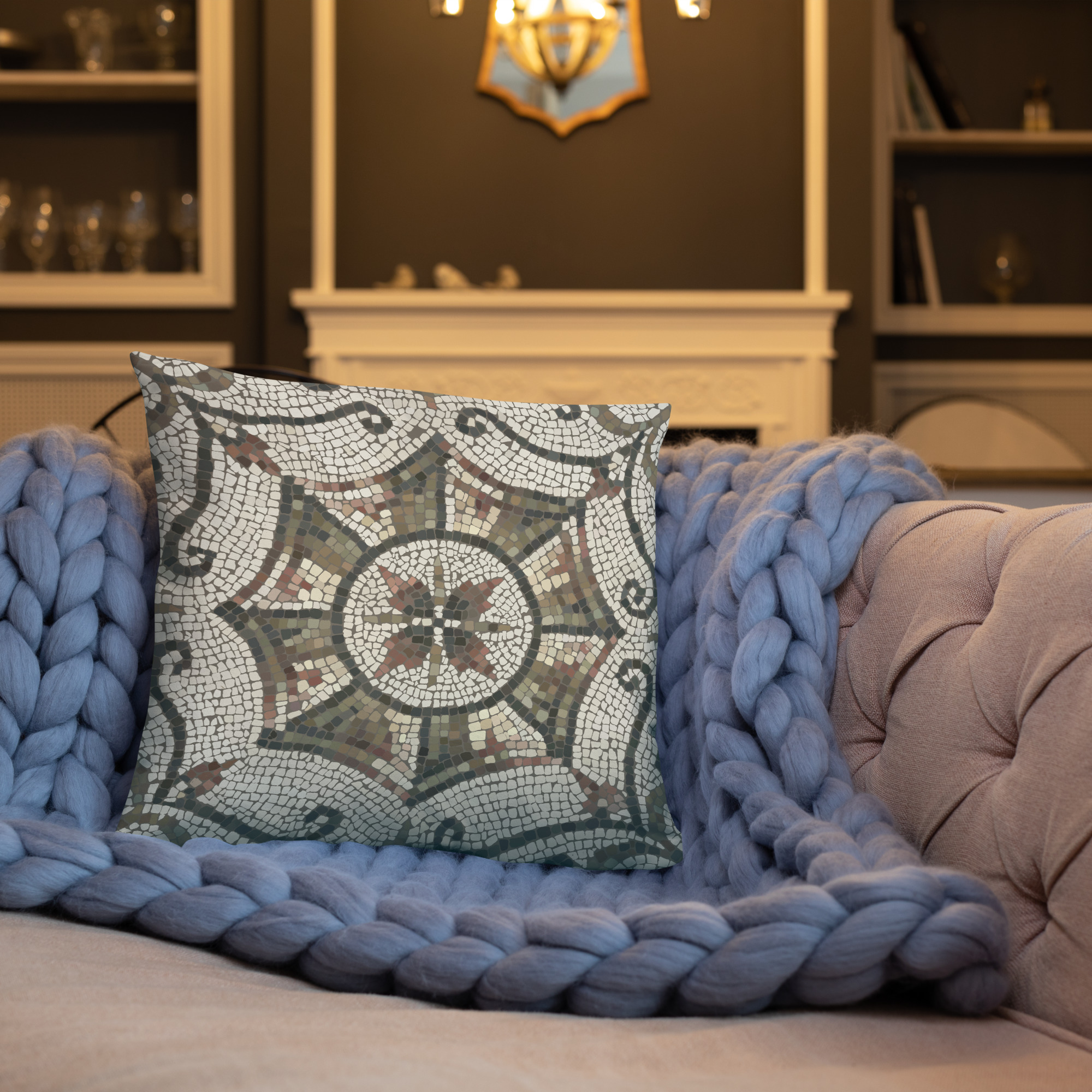 Throw Pillow // Mosaic // Garden of Eight Winds - Image 3