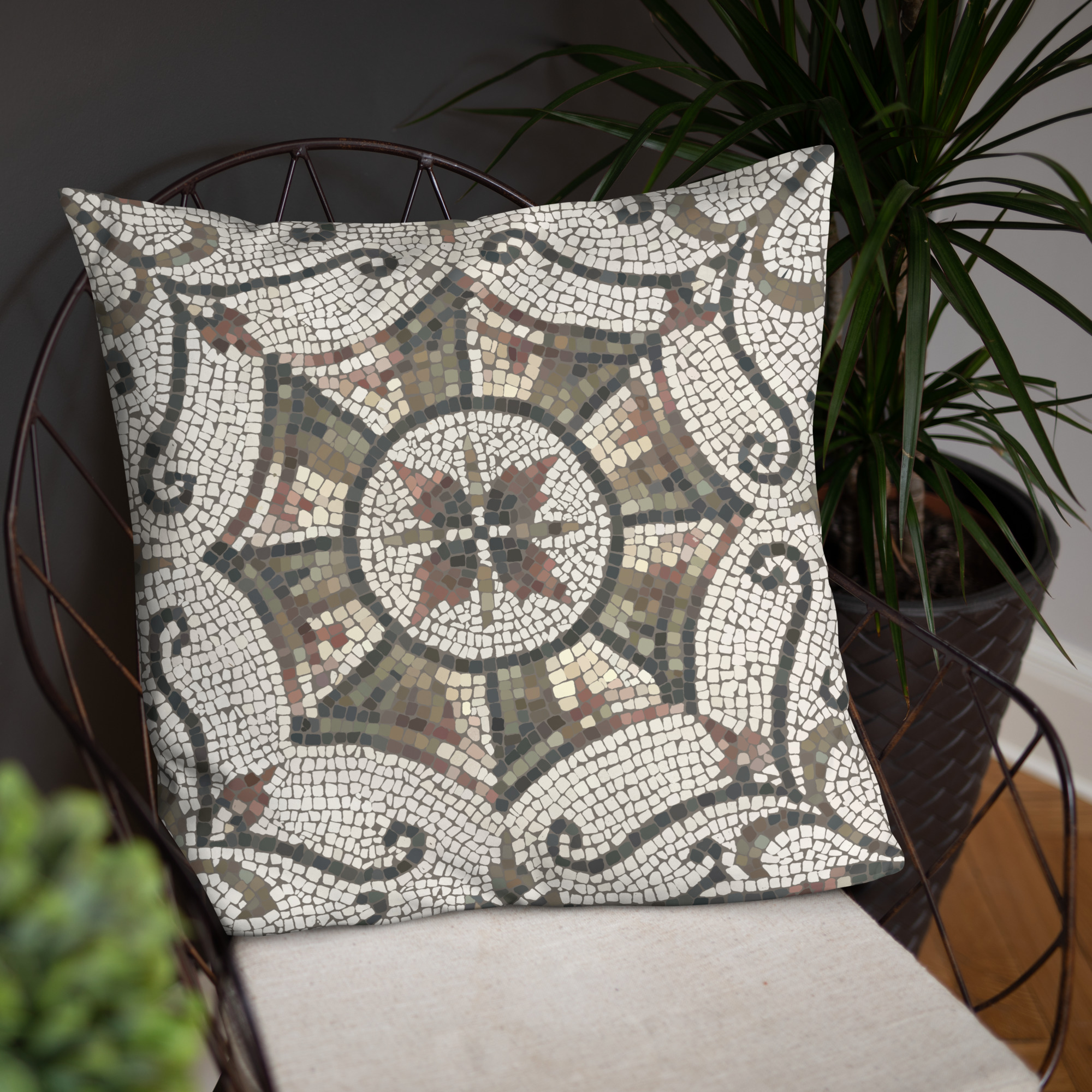Throw Pillow // Mosaic // Garden of Eight Winds
